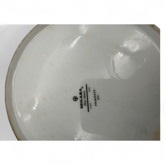 Mikasa Primrose 8194 Fine China Serving Bowl 9" With Pink Rose & Silver Trim - Picture 8 of 8